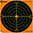 CALDWELL Orange Peel 5.5" Bullseye Target - 10PK